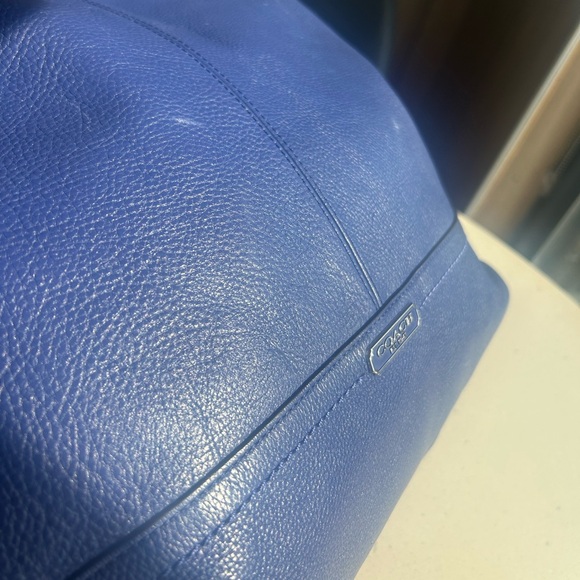 Coach Blue Leather Large Purse - Picture 15 of 16
